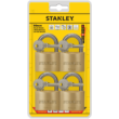 Stanley Sárgaréz lakat, normál kengyellel 50mm 4 db-os csomag  (S742-039)
