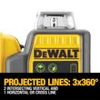 DeWalt Akkus 3x360 Zöld Lézer (DCE089D1G)