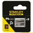 Stanley PH1, PH2, PH3 FatMax Torziós bit szett 25mm (STA62023)