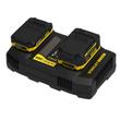 Stanley FatMax V20 Két portos töltő + USB port (SFMCB24) Stanley FatMax V20 Két portos töltő + USB port (SFMCB24)