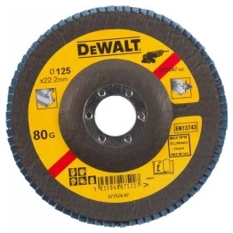 DeWalt Lamellás csiszolókorong Ø125mm x 22.2 x 80G mélyített (DT3267)