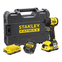 Stanley V20 Ütvecsavarozó 1/4" + 2db 2.0Ah akku + TSTAK koffer (SFMCF811D2T)