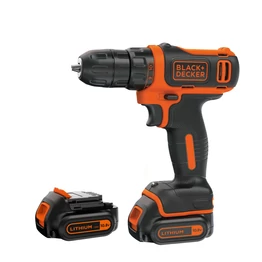 Black+Decker 10,8 V-os kompakt Li-Ion akkumulátoros fúró-csavarozó, kofferben (BDCDD12KB)