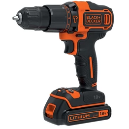Black+Decker 18V 2 sebességes ütvefúró/csavarozó, 200 mA töltő, 1 akkumulátor (BDCHD18)