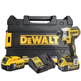 DeWalt 18V Kefe-nélküli Ütvecsavarozó +2db 5.0Ah akku + koffer (DCF887P2)