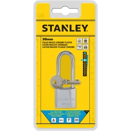 Stanley Krómbevonatos tömör sárgaréz hajóslakat, hosszú kengyellel, 30mm (S742-015)