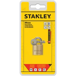Stanley Sárgaréz lakat, normál kengyellel 25mm (S742-029)