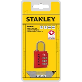 Stanley 3 számjegyű biztonsági TSA lakat piros 30mm (S742-055)