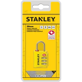 Stanley 3 számjegyű biztonsági TSA lakat sárga 30mm (S742-056)