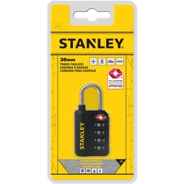 Stanley 4 számjegyű biztonsági TSA lakat fekete 30mm (S742-057)