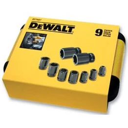 DeWalt Impact Dugókulcs készlet 9 részes 1/2" (DT7507) DeWalt Impact Dugókulcs készlet 9 részes 1/2" (DT7507)