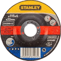 Stanley fémcsiszoló tárcsa 115 x 6 x 22mm (STA32050)