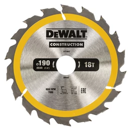 DeWalt Construction Körfűrészlap 190x30mm 18T (DT1943)