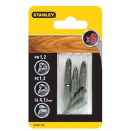 Stanley bitfej készlet Ph/Pz/Lapos 6részes (STA61120) Stanley bitfej készlet Ph/Pz/Lapos 6részes (STA61120)