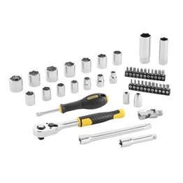 Stanley 3/8" Dugókulcs Szett 5 Fokonkénti Fogazással, 45 Részes Kemény Dobozban (STMT82829-1) Stanley 3/8" Dugókulcs Szett 5 Fokonkénti Fogazással, 45 Részes Kemény Dobozban (STMT82829-1)