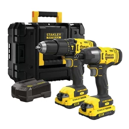 Stanley FatMax V20 Ütvefúró + ütvecsavarozó készlet + koffer (SFMCK465D2T) Stanley FatMax V20 Ütvefúró + ütvecsavarozó készlet + koffer (SFMCK465D2T)