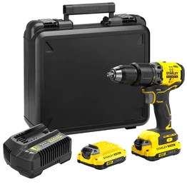 Stanley FatMax V20 Akkus Kefe-nélküli ütvefúró-csavarozó 2x1.5Ah akku + koffer (SFMCD715C2K)