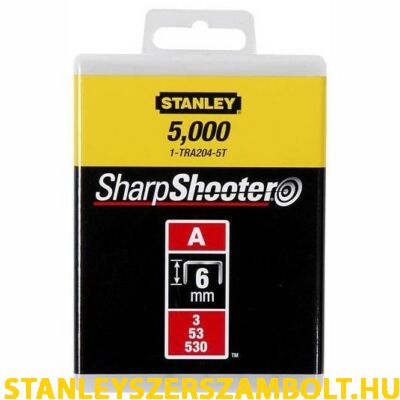 Stanley Tűzőkapocs "A"  6mm (3/53/530) 5000db (1-TRA204-5T)