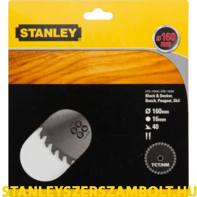 Stanley Körfűrészlap TCT 160×16mm 40T (STA13105)