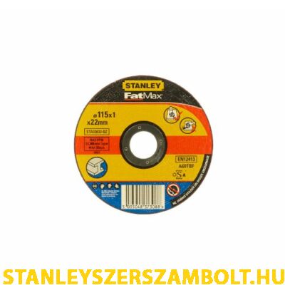Stanley FatMax fémvágó tárcsa 115 x 1,0 x 22mm (STA32632)