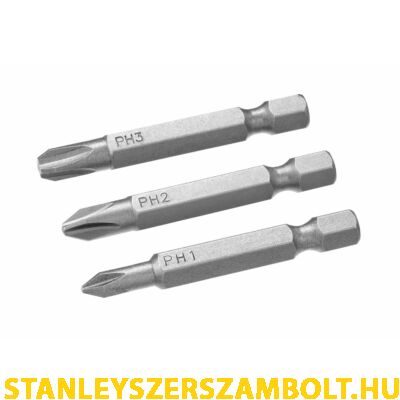 Stanley PH1, PH2, PH3 Bitfej szett 50mm (STA61160)