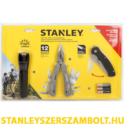 Stanley Multitool szett, késsel, 150 lumenes elemlámpával (STHT81502-0)