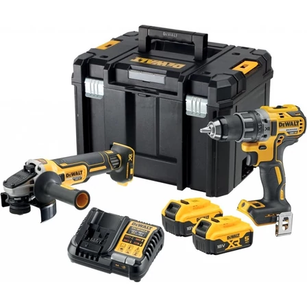 DeWalt 18V Fúró-csavarozó + Sarokcsiszoló készlet (DCK2020P2T)