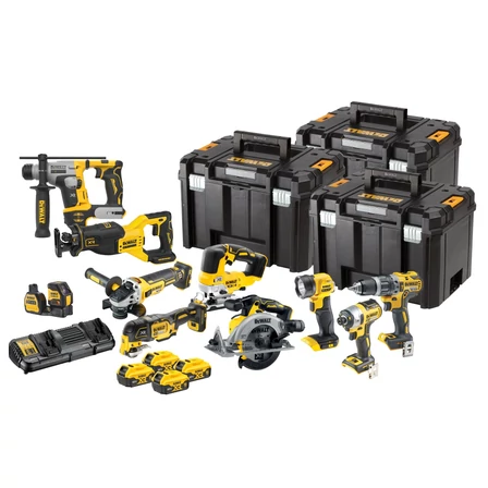 DeWalt 18V Kefe-nélküli Gépszett 10 részes (DCK1012P4T)