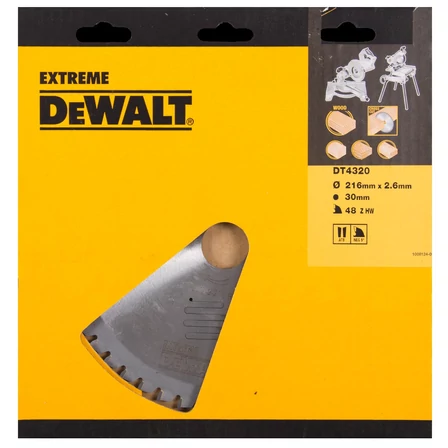 DeWalt Körfűrészlap S60 Ø216 x 30 48T ATB (DT4320)