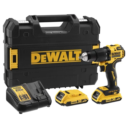 DeWalt 18V Kefe-nélküli Ütvefúró-csavarozó 2x3.0Ah akkuval (DCD709L2T)