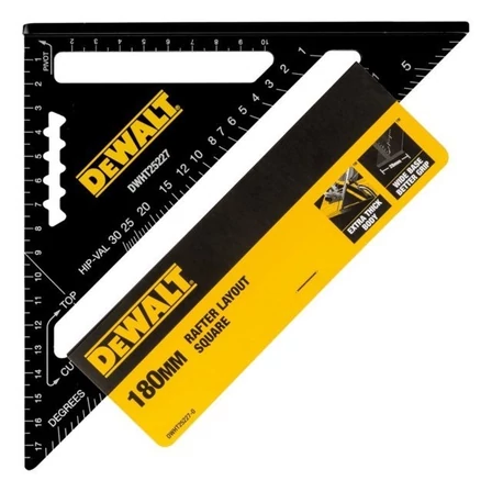 DeWalt Derékszögű Háromszög vonalzó 18cm (DWHT25227-0)