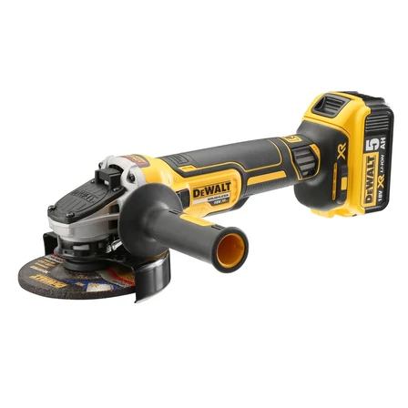 DeWalt 18V XR Sarokcsiszoló + 2x5.0Ah akku + koffer (DCG405P2)