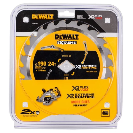 DeWalt FlexVolt Körfűrészlap 190mm 24T (DT40270)