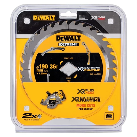 DeWalt FlexVolt Körfűrészlap 190mm 36T (DT40271)