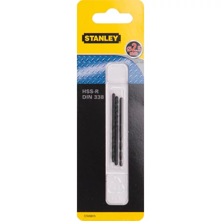 Stanley fémfúrószár HSS-R DIN338  2,5 x 30 x 57mm 3db (STA50015)