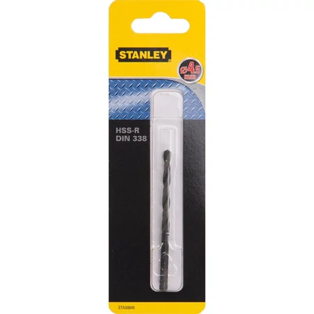 Stanley fémfúrószár HSS-R DIN338  4,5 x 47 x 80mm (STA50045)