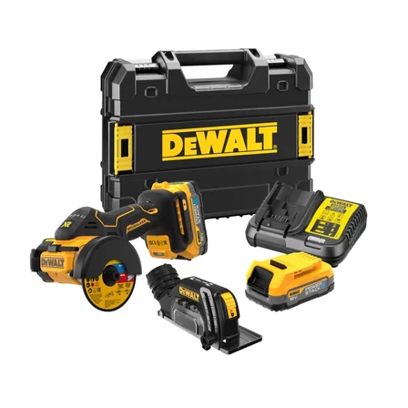 DeWalt 18V 76MM VÁGÓSZERSZÁM 2x POWERSTACK 1,7Ah, töltő , koffer (DCS438E2T)