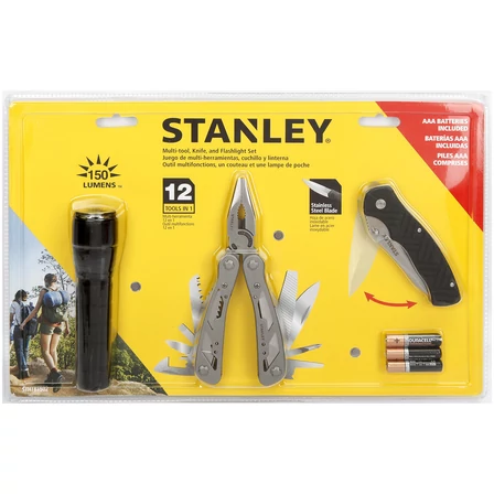 Stanley Multitool szett, késsel, 150 lumenes elemlámpával (STHT81502-0)
