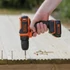 Kép 7/9 - Black+Decker 10,8 V kompakt Li-Ion akkumulátoros  fúró-csavarozó (BDCDD12B)