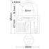 Kép 2/4 - Stanley Sárgaréz lakat, normál kengyellel 60mm (S742-033)