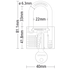 Kép 3/6 - Stanley Sárgaréz lakat, hosszított kengyellel 40mm (S742-043)